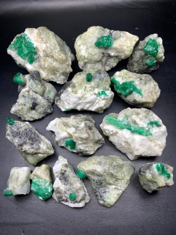 Natural Emerald Specimens Lot from Swat Pakistan | Collector’s Gem-Quality Emerald Crystal Cluster