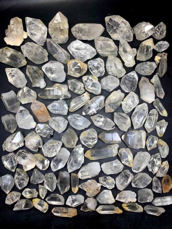 Terminated Good Luster Hashupi Quartz Crystal Lot – Natural Skardu Quartz Mineral Specimens from Pakistan - Luminex Specimen