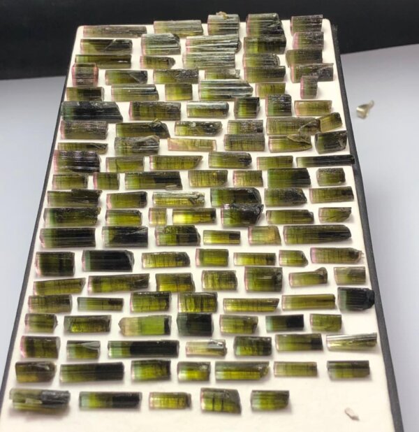 Natural Tri Color Tourmaline Crystal Specimen (84g) – Genuine Raw Multi-Color Gemstone for Collectors & Energy Healing